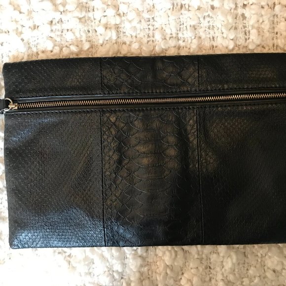 BCBG LEATHER CLUTCH - Picture 1 of 2